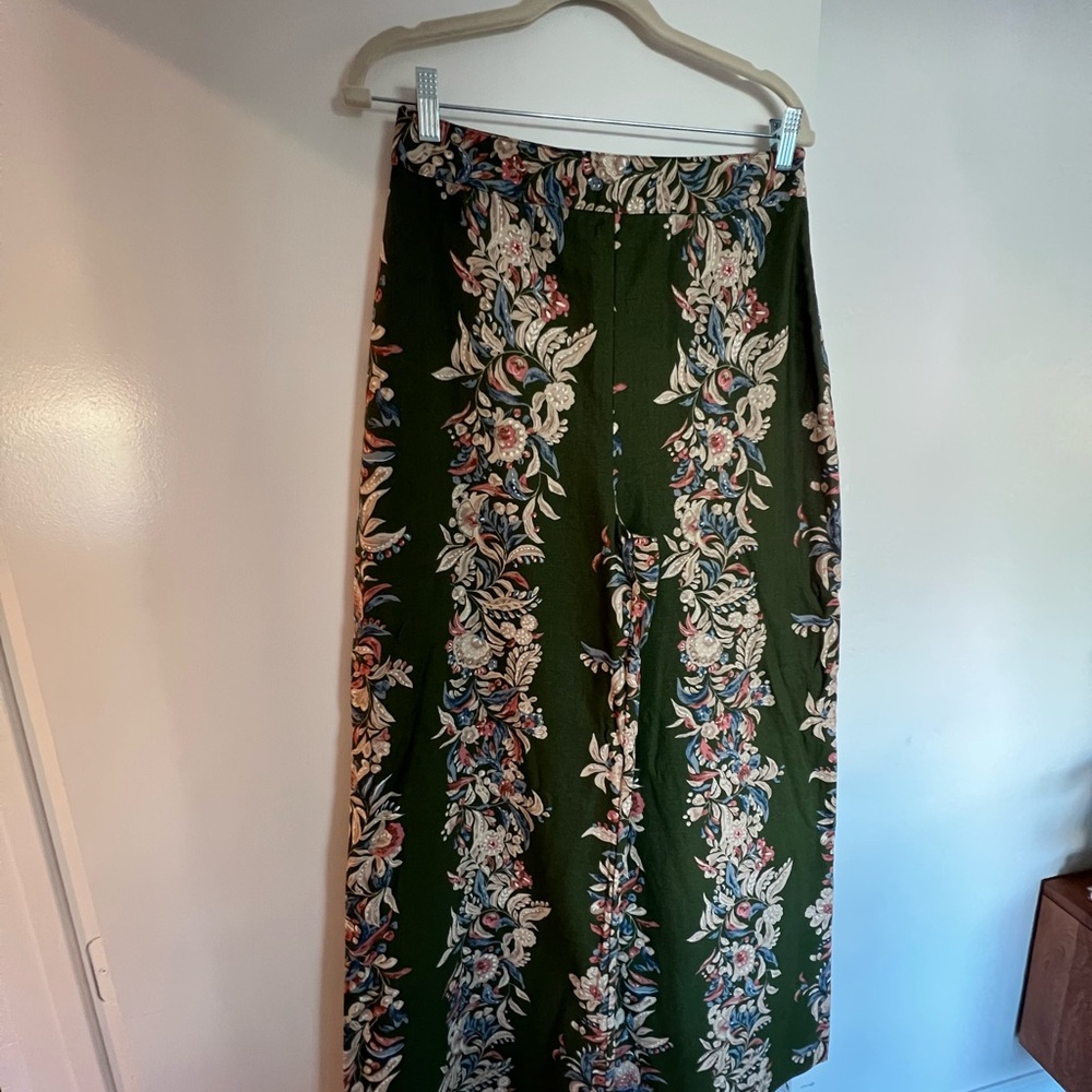 Sezane Floral Linen Tyler Trousers size 8 new